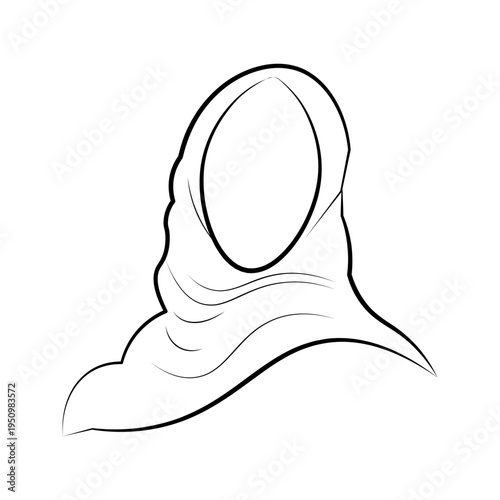 Hijab icon on white background