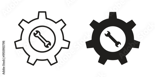 Maintainance icon for web apps, mobile apps. Graphic element illustration