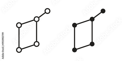 Lyra Constellation icon for web apps, mobile apps. Graphic element illustration