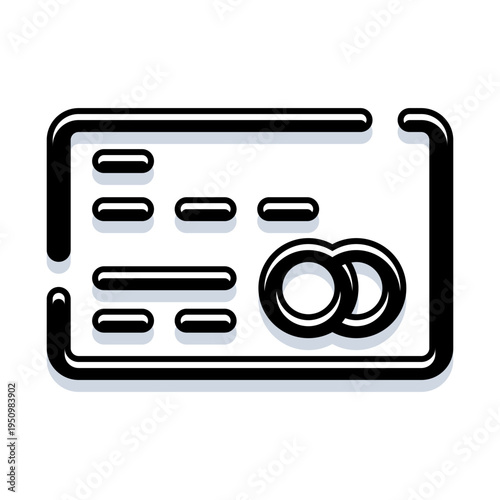 Financial card icon depicting modern banking services, representing effortless online shopping, secure digital payments, and convenient monetary transactions for everyday spending