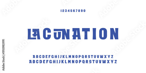 Digital modern alphabet font. Creative abstract urban, futuristic, fashion, sport, minimal technology typography.  Simple vector illustration with number