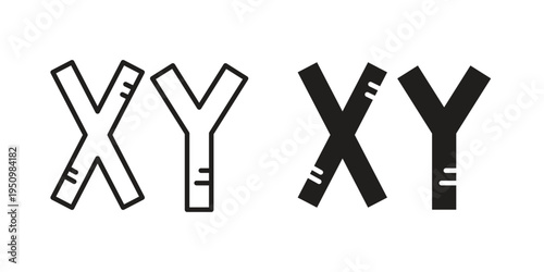 Masculine Chromosomes icon for web apps, mobile apps. Graphic element illustration