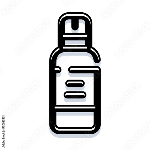 Spray bottle dispenser icon symbolizing health, medicine, and pharmaceutical products, providing a clear visual for healthcare, hygiene, and medical liquid applications