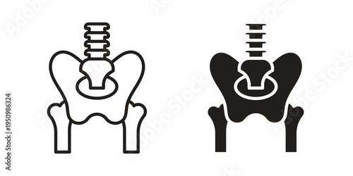 Pelvis icon for web apps, mobile apps. Graphic element illustration