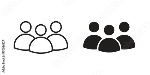 people icon for web apps, mobile apps. Graphic element illustration