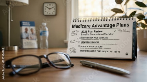 Reviewing medicare advantage plans for 2026 essential checklist and network insights at your home office