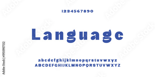 Digital modern alphabet font. Creative abstract urban, futuristic, fashion, sport, minimal technology typography.  Simple vector illustration with number