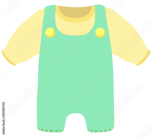 ベビー服 子供服 オーバーオール ベクター素材