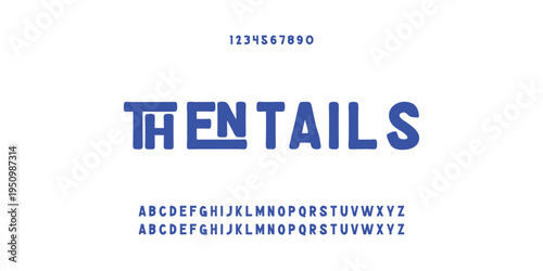 Digital modern alphabet font. Creative abstract urban, futuristic, fashion, sport, minimal technology typography.  Simple vector illustration with number