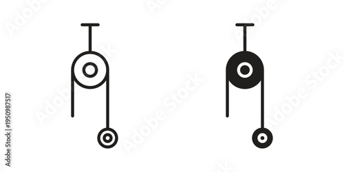 Pulley icon for web apps, mobile apps. Graphic element illustration