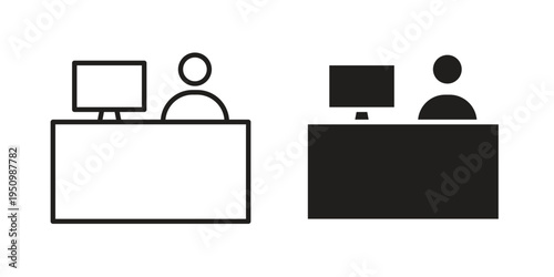 Reception icon for web apps, mobile apps. Graphic element illustration