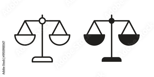 Scale icon for web apps, mobile apps. Graphic element illustration