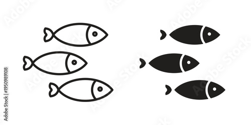 Shoal icon for web apps, mobile apps. Graphic element illustration