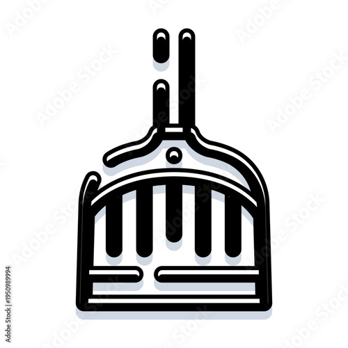 Abstract black and white graphic icon creating a minimalist architectural structure with strong lines and a sense of depth against a solid white background