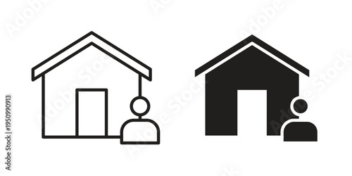 Tenant icon for web apps, mobile apps. Graphic element illustration