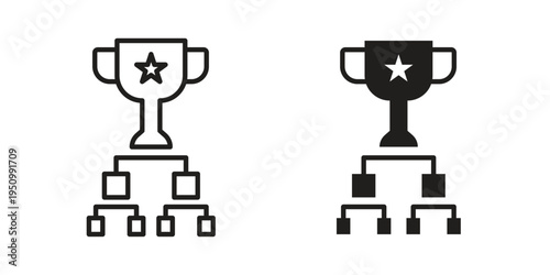 Tournament icon for web apps, mobile apps. Graphic element illustration