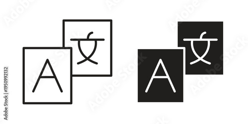 Translator icon for web apps, mobile apps. Graphic element illustration