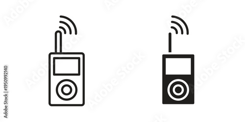Transmitter icon for web apps, mobile apps. Graphic element illustration