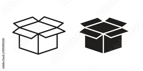 Unpacking icon for web apps, mobile apps. Graphic element illustration
