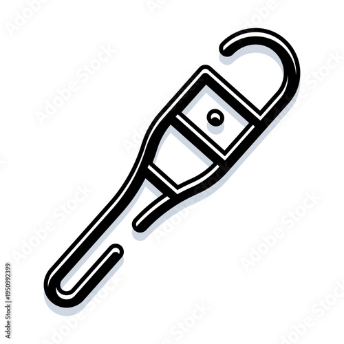 Medical forearm crutch providing essential support and mobility assistance, representing rehabilitation, injury recovery, and healthcare equipment for physical therapy