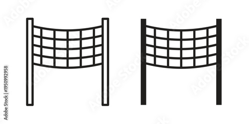 Volleyball net icon for web apps, mobile apps. Graphic element illustration