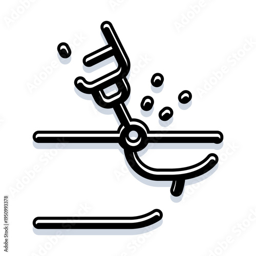 Eyelash curler applying a beauty treatment to enhance natural eyelashes, illustrating cosmetic tools and products for personal grooming and professional makeup application