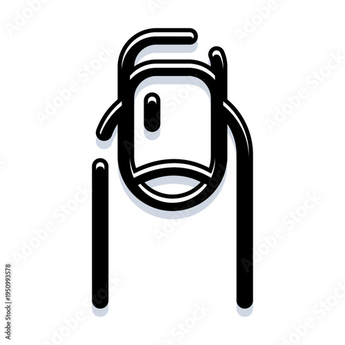 Fingernail with a modern and stylized black outline, creating an icon for manicure, hand care, beauty, cosmetic treatment, and spa services on a white background