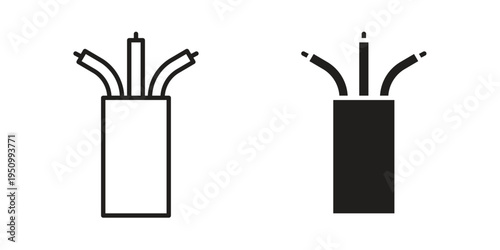 Wires icon for web apps, mobile apps. Graphic element illustration