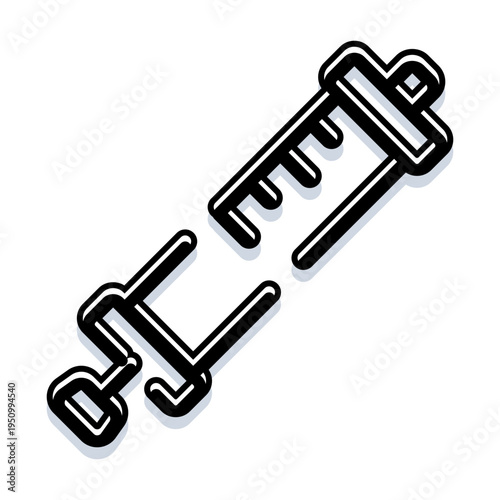 Medical syringe icon illustrating the important concept of vaccinations, drug delivery, health, and patient care for global public health initiatives and disease prevention