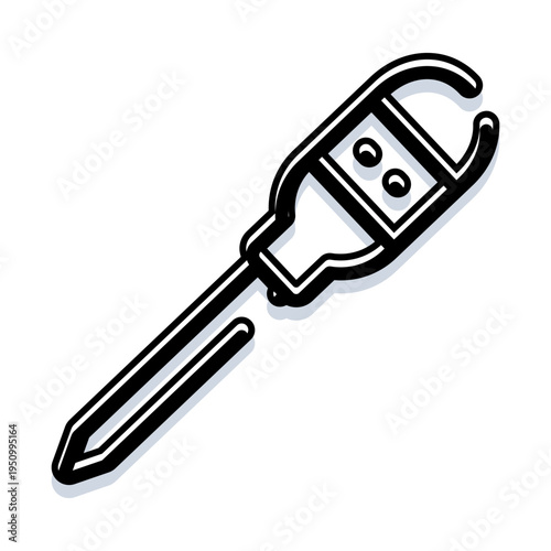 Pencil sharpener tool featuring a modern design, providing a simple object for artists, students, or office workers maintaining sharp drawing and writing implements on a clean white background