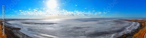 Fotografie Spectacular aerial panorama of Lake Corangamite Victoria Australia