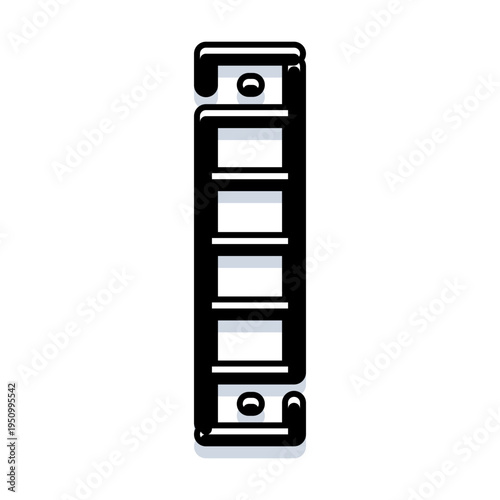 Hand holding a classic diatonic harmonica against white background, producing bluesy melody and rhythm for concepts of music, performance, folk and jazz instruments