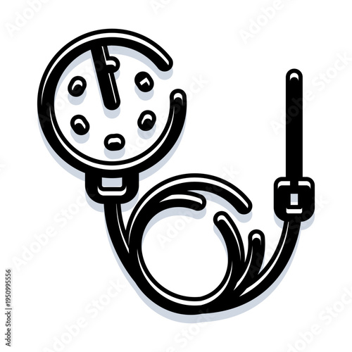 Medical sphygmomanometer measuring health vitals, representing concepts of healthcare, diagnosis, cardiology, monitoring, and wellness for patient well being