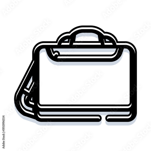 Briefcase icon depicting a professional accessory for business, work, executive travel, and carrying essential documents, representing professionalism and corporate success