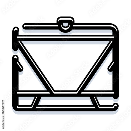 Scaffolding frame showing a basic structure for building support, offering a modular design for temporary platforms and access in construction or renovation projects