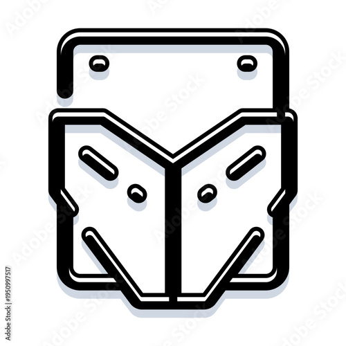 Robot head line icon visualizing artificial intelligence, technology development, and a futuristic humanoid machine character with a minimalist outline style