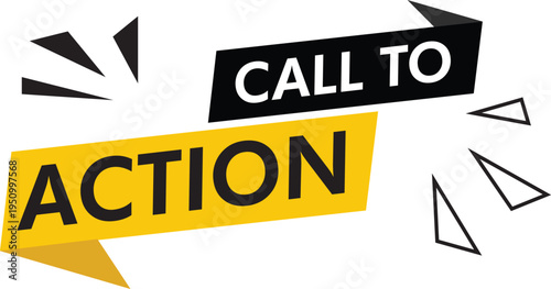 Call to action vector design clipart isolated on background.