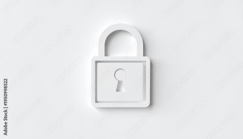 Fototapeta premium locked Padlock Icon: Access Symbol