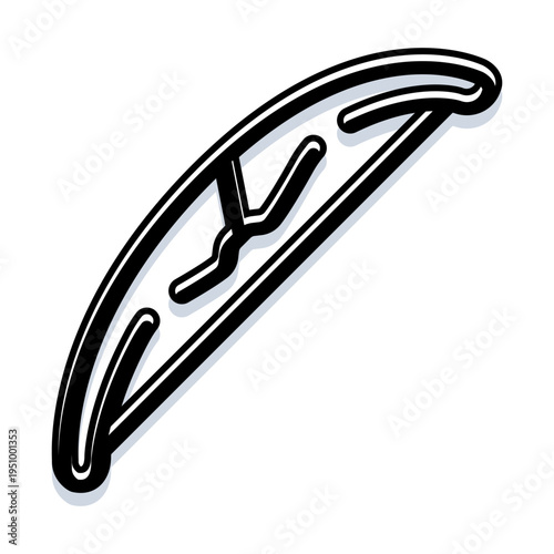 White background featuring a minimalist line art illustration combining abstract shapes and smooth curves, reminiscent of a stylized wing or flowing wave pattern