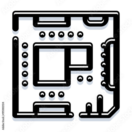 Electronic circuit board depicting core components, representing technological advancement, innovation, and digital infrastructure for computing systems and data processing