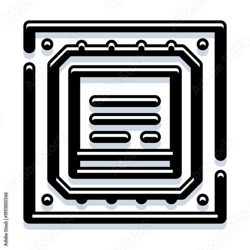 Circuit board element illustrating microchip computing power and electronic device components, symbolizing digital innovation and advanced technology infrastructure