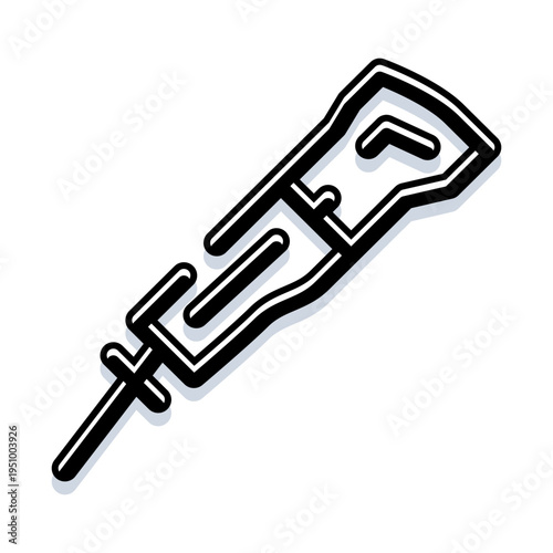 Jackhammer tool showing a powerful pneumatic drill used for breaking concrete, asphalt, and other hard surfaces during roadwork, infrastructure development, and renovation projects