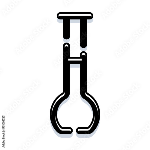 Retort clamp secures glass test tubes and laboratory glassware during experiments, providing safe, stable holding for chemistry, research, medical and educational lab work