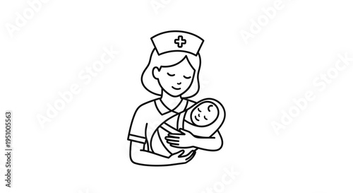 Nurse Holding Newborn Baby, Medical Care, Healthcare, Maternity, Love, New Life