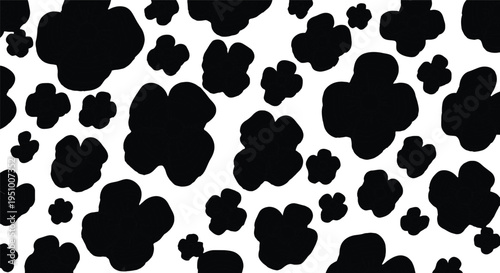 Black and white cow print pattern