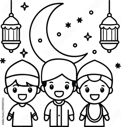 cute-cartoon-style-eid-ul-fitr-celebration