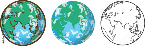 地球（アジア・ヨーロッパ・アフリカ・インド洋）