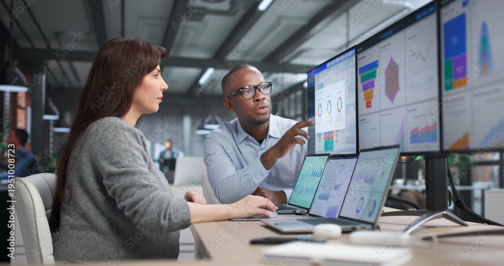 Fototapeta premium Young African American Business Analyst