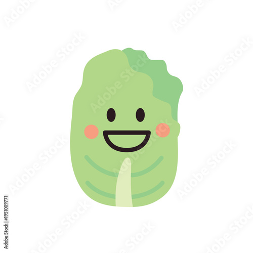 可愛い白菜のキャラクターイラスト