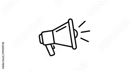 Megaphone Icon, Loudspeaker Symbol, Announcement, Alert, Communication, Marketing, Sound, Voice, Noise, Public Relations
